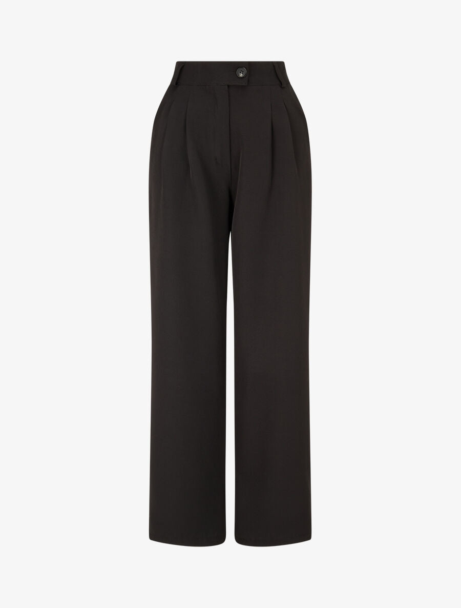 Pantalon tailleur ample - Noir - 1