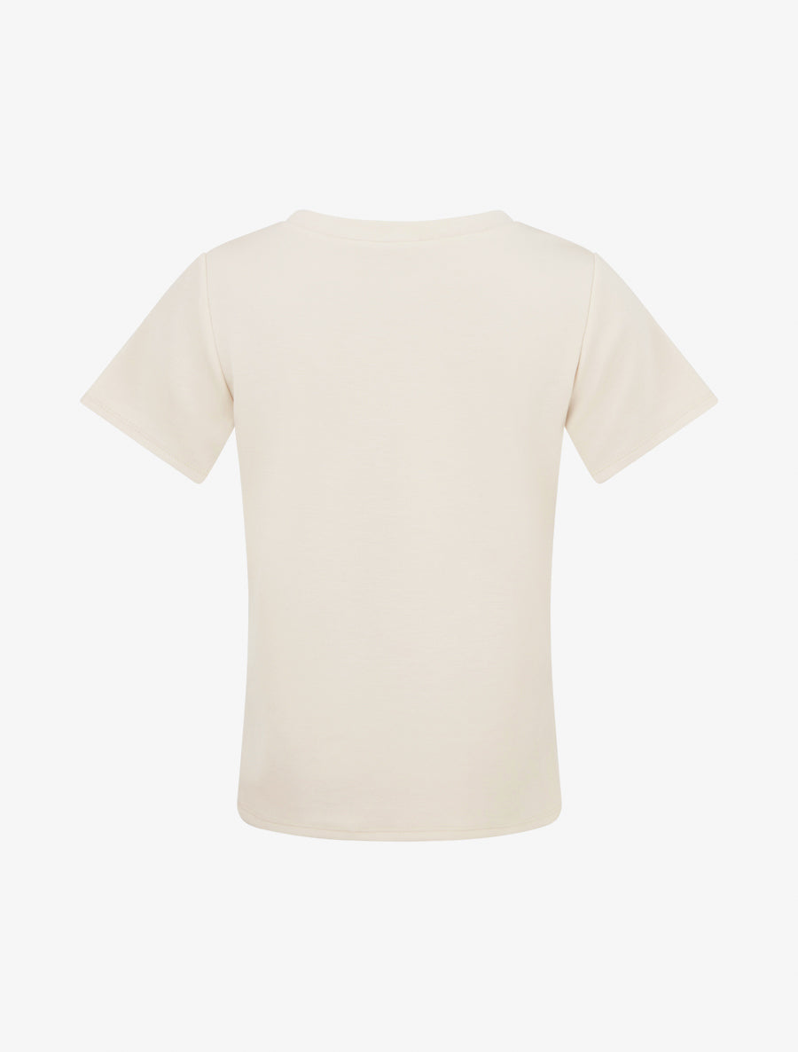 Top manches courtes à boucle - Beige - 2
