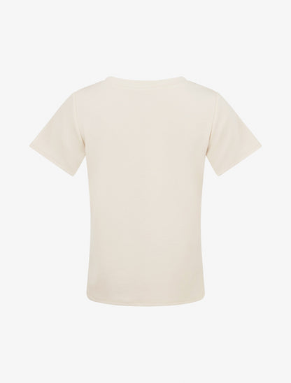 Top manches courtes à boucle - Beige - 2