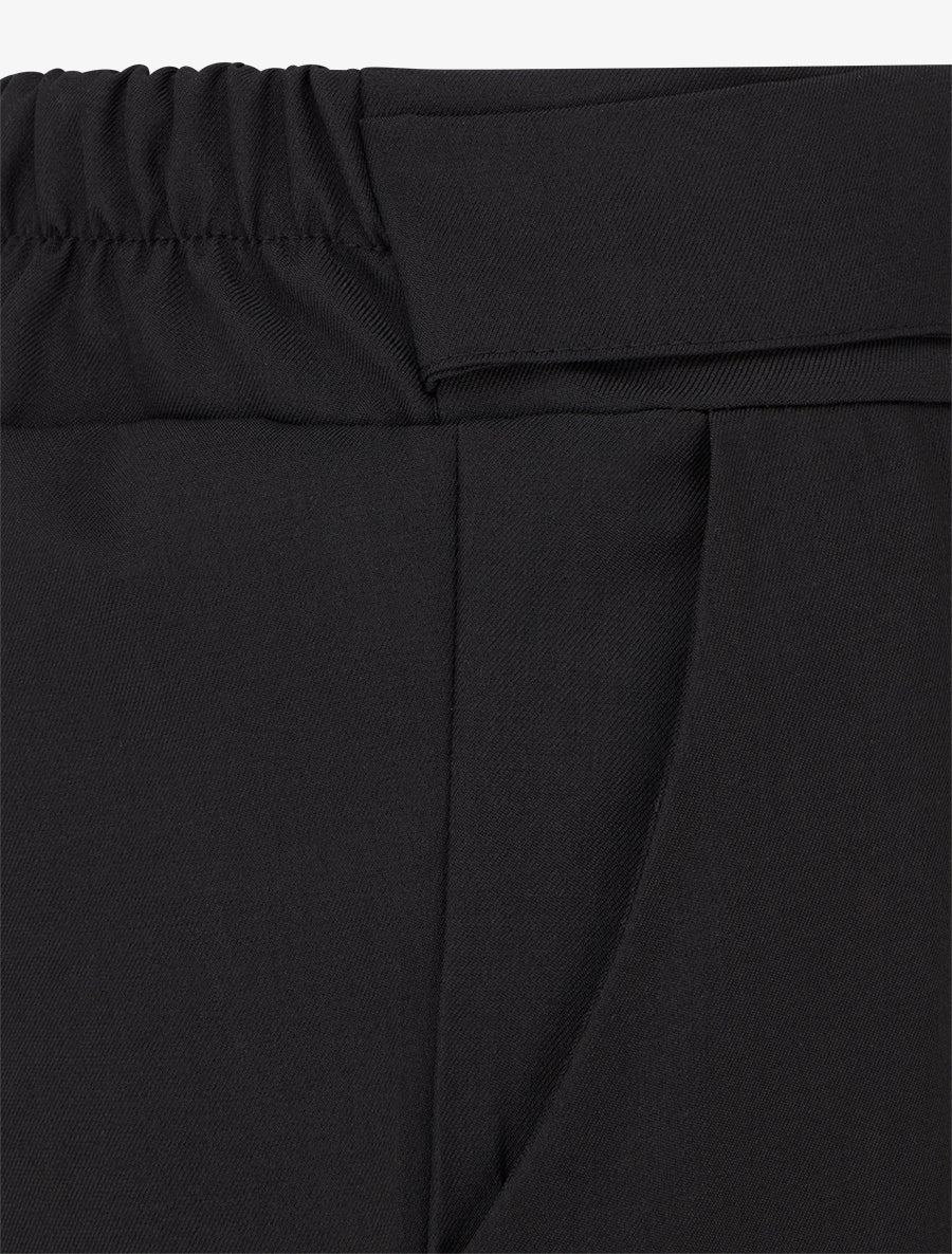 Pantalon ample à sangle et boutons - Noir - 3