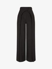 Pantalon à large pans superposés - Noir - 1