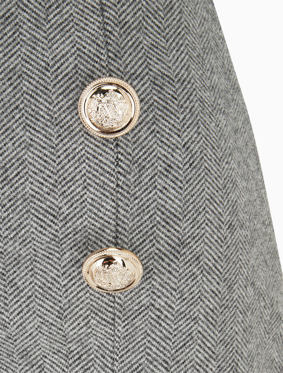 Short coupe ajustée en tweed - Gris - 3