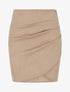 Jupe courte en suédine - Beige - 1