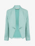 Veste en suédine droite à col châle - Vert d&