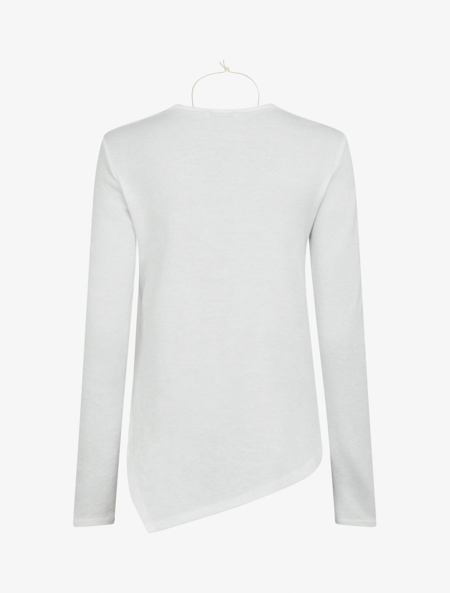 Pull asymétrique à col bénitier - Blanc - 2