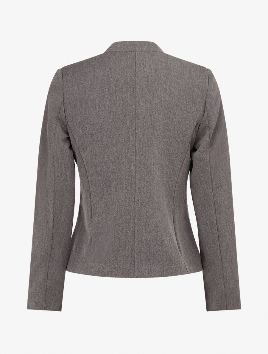 Veste ouverte à liseret - Gris foncé - 2