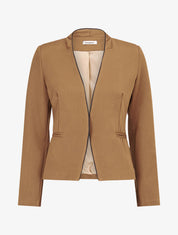 Veste ouverte à liseret - Taupe - 1
