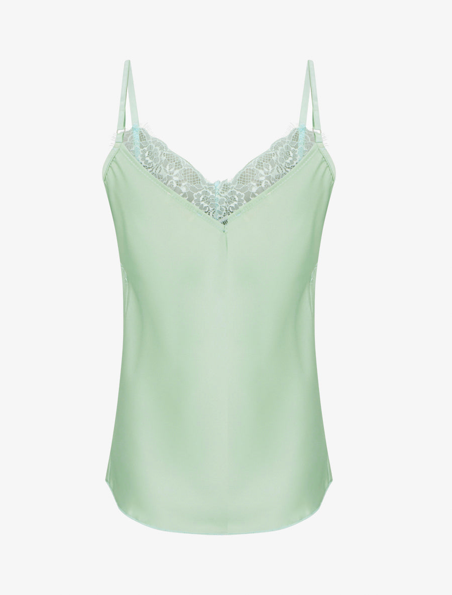 Caraco à col V en dentelle - Vert d&