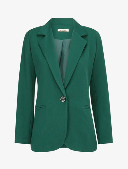 Veste basique cintrée à 1 bouton - Vert - 1