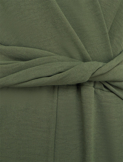 Combinaison sans manches à ceinture torsadée - Kaki - 3