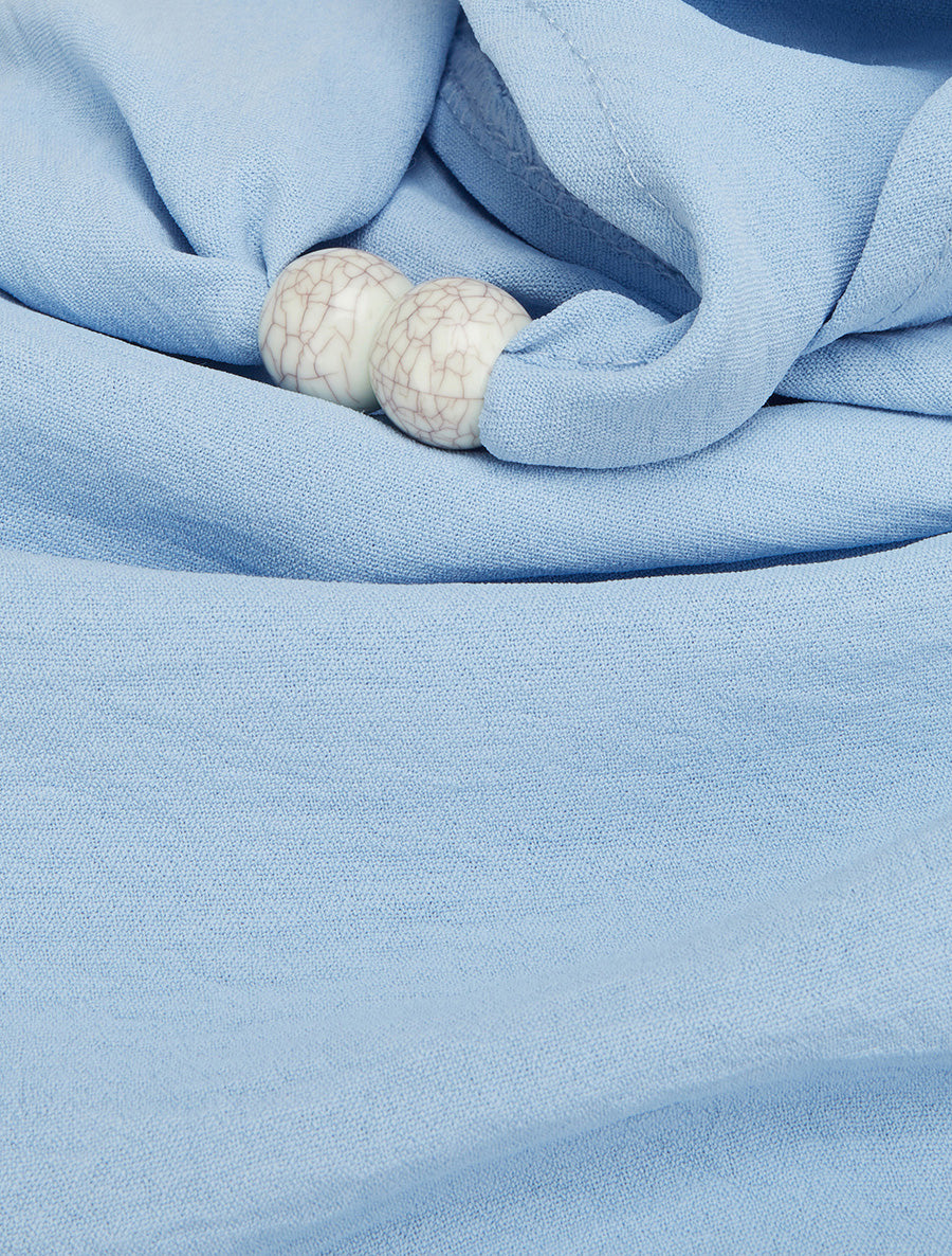 Top sans manches à empiècement bijoux - Bleu ciel - 3