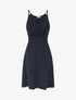 Robe évasée à bretelles bijoux - Marine - 1