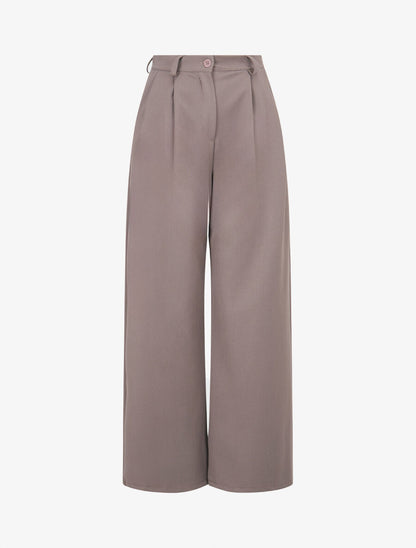 Pantalon de tailleur coupe droite - Gris - 1