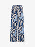 Pantalon ample imprimé graphique - Bleu - 1