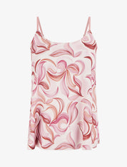 Caraco satiné imprimé fantaisie - Rose - 1