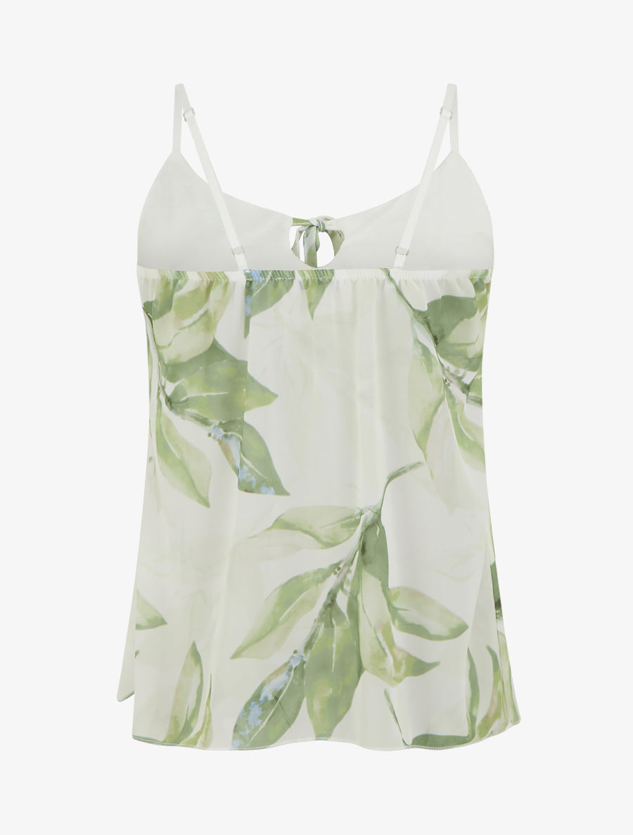 Caraco à col V volanté imprimé floral - Vert - 2