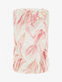 Top satiné imprimé feuilles et bretelle à bijou - Rose - 1