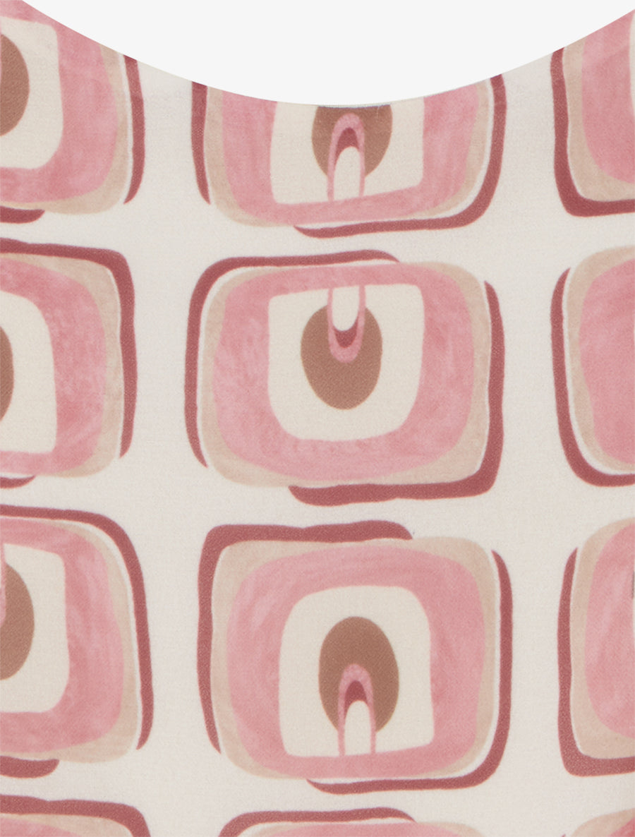 Caraco imprimé graphique à nouer - Rose - 3