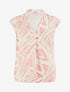 Top boule sans manches imprimé graphique - Rose - 1