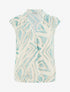 Top boule sans manches imprimé graphique - Turquoise - 1