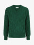 Pull en maille torsadée - Vert sapin - 4