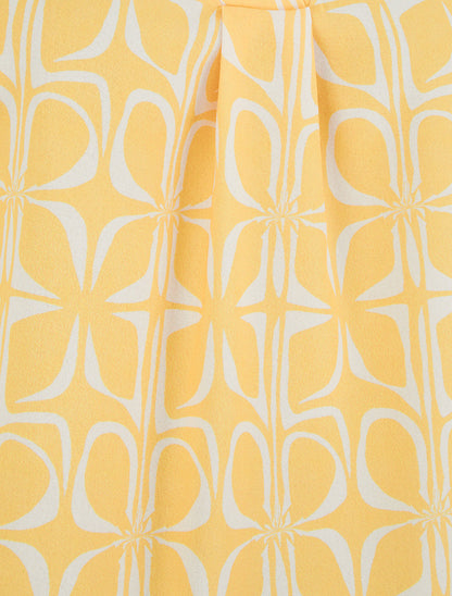 Top droit sans manches imprimé graphique - Jaune - 3