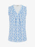 Top droit sans manches imprimé graphique - Bleu ciel - 1