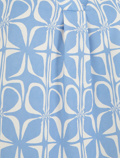 Top droit sans manches imprimé graphique - Bleu ciel - 3