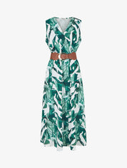 Robe sans manches imprimé fantaisie - Vert - 1