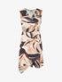 Robe style portefeuille sans manches imprimé fleurs de lys - Noir - 1