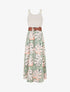 Robe longue imprimé feuillage - Beige - 1