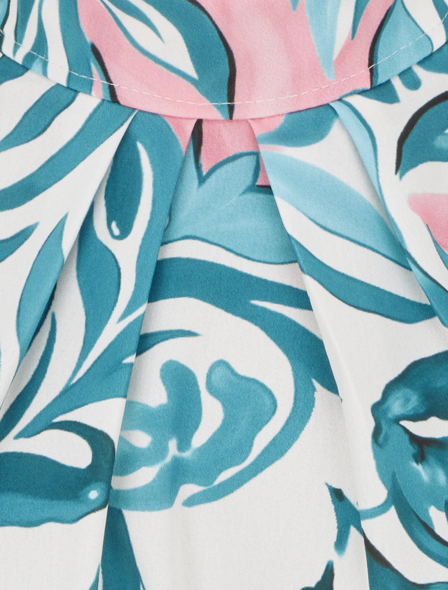 Top sans manches imprimé fantaisie - Vert d&