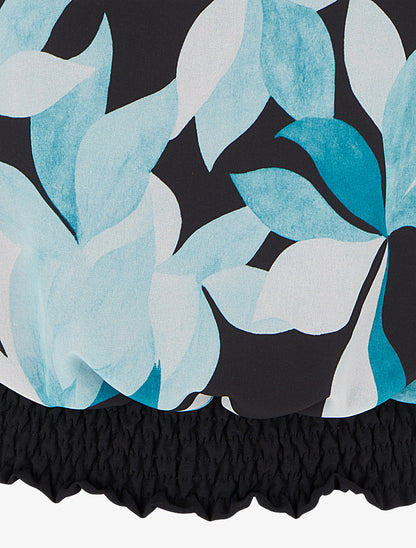 Top imprimé à manches courtes chauves-souris - Noir - 3