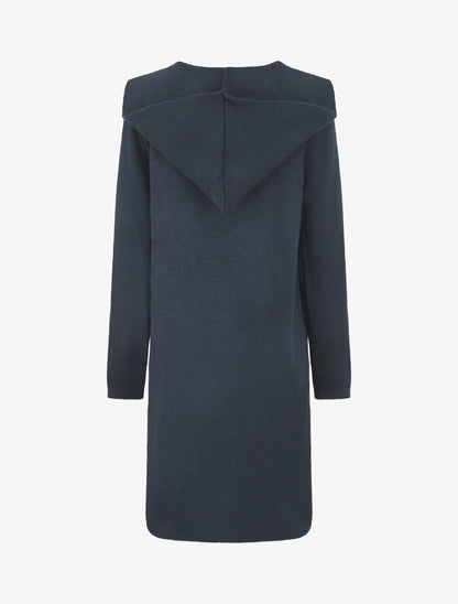 Gilet ouvert uni à poches plaquées - Marine - 2