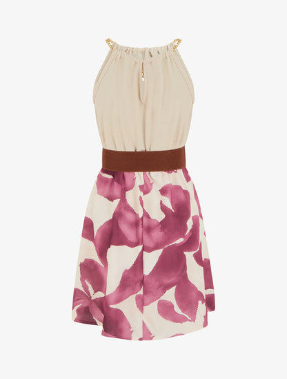 Robe à bretelles chaînes imprimé graphique - Violet - 2