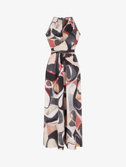 Combinaison sans manches à imprimé abstrait - Noir - 1