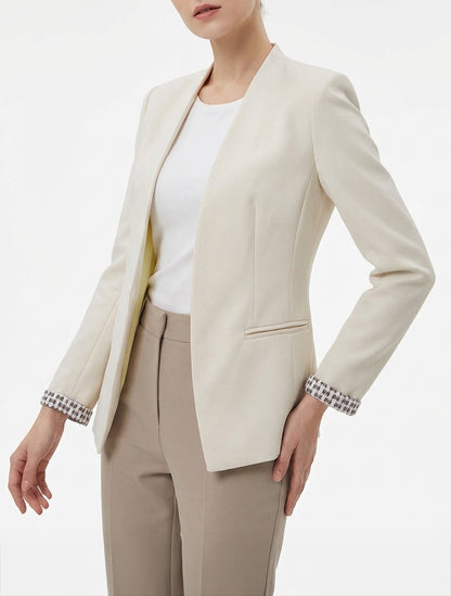 Veste droite à épaulettes - Beige clair