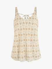 Caraco imprimé graphique stylisé - Beige - 1