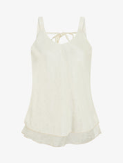 Caraco en tissu texturé - Écru - 1