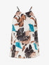 Top fluide imprimé floral - Noir - 1