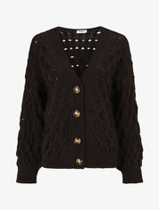 Gilet uni boutonné - Noir - 5