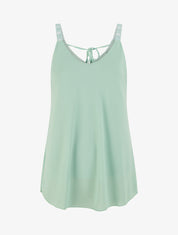 Caraco en voile à bretelles motif coeur - Vert d&