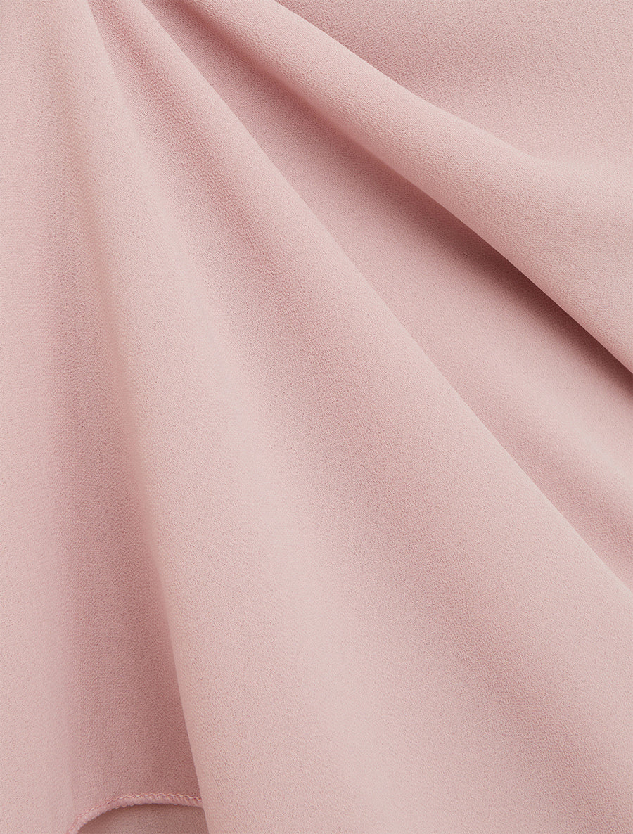 Caraco uni en voile superposé - Vieux rose - 3