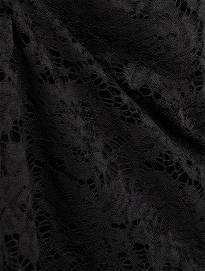 Top sans manches en dentelle à col U - Noir - 3