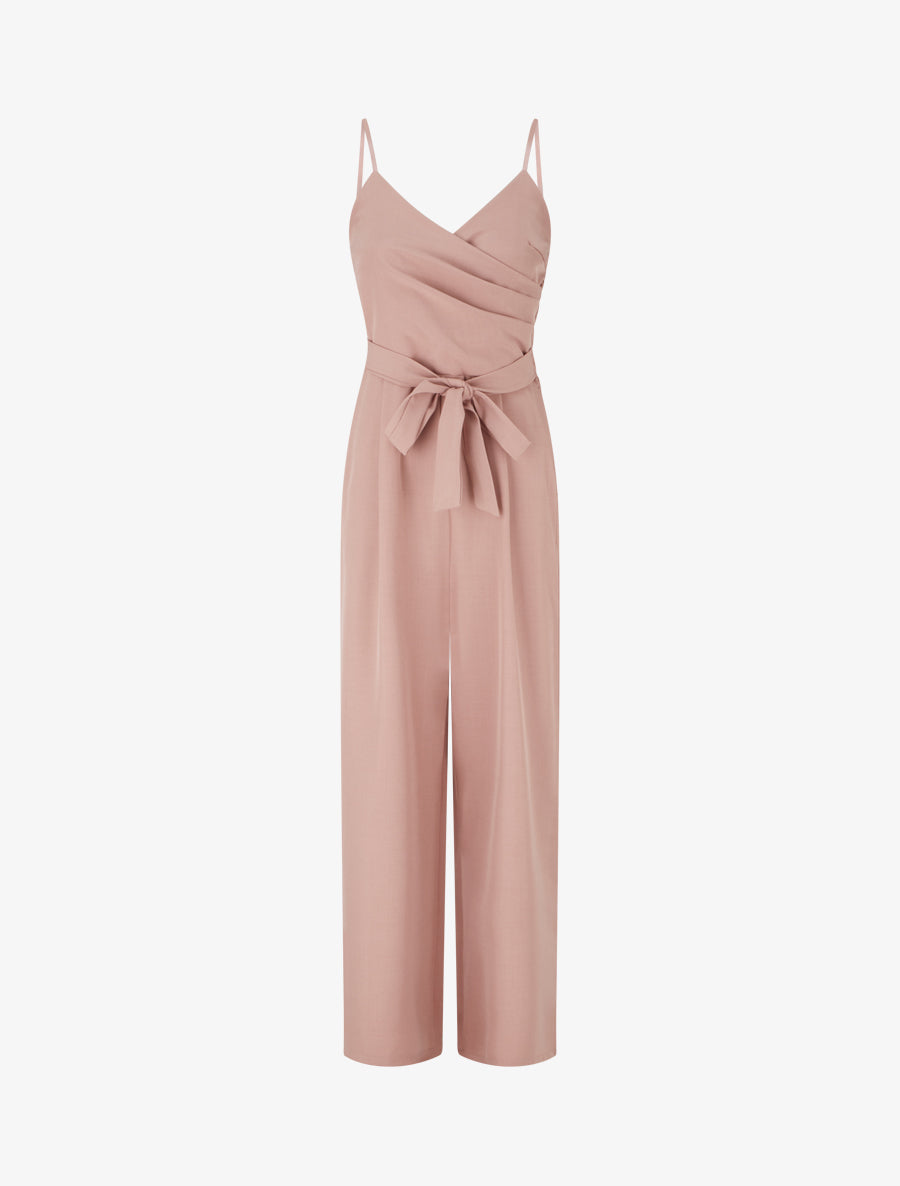 Combinaison droite à fines bretelles - Rose - 1