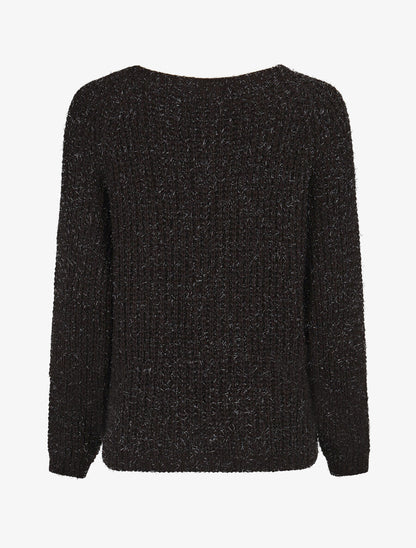 Pull en maille irisée - Noir - 2