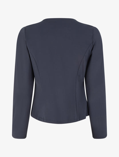 Veste droite à poches zippées - Marine - 2