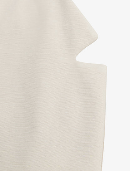 Veste courte à col cranté - Beige - 3