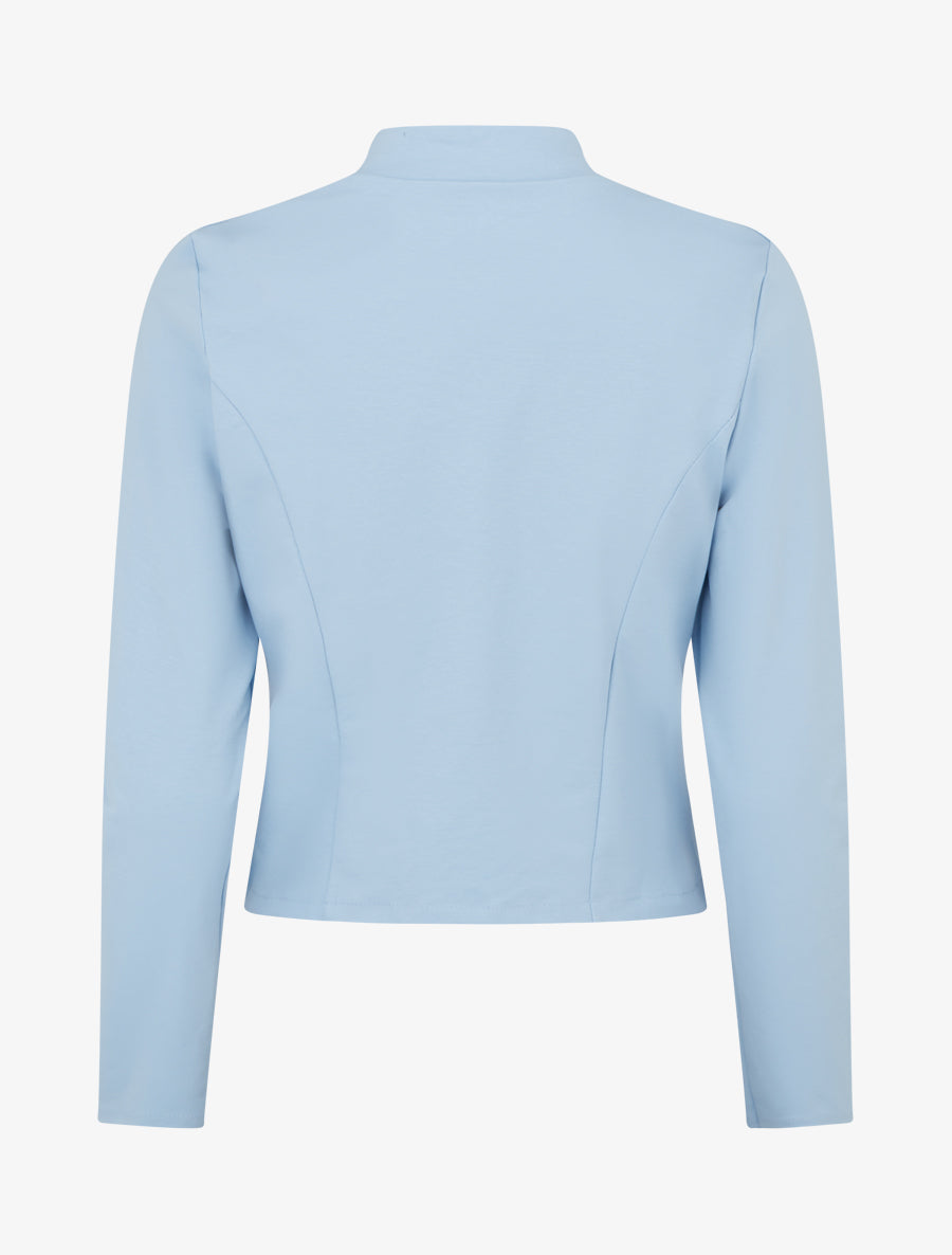 Veste courte à col cranté - Bleu ciel - 2