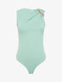 Body stretch à empiècement bijou - Vert menthe - 1